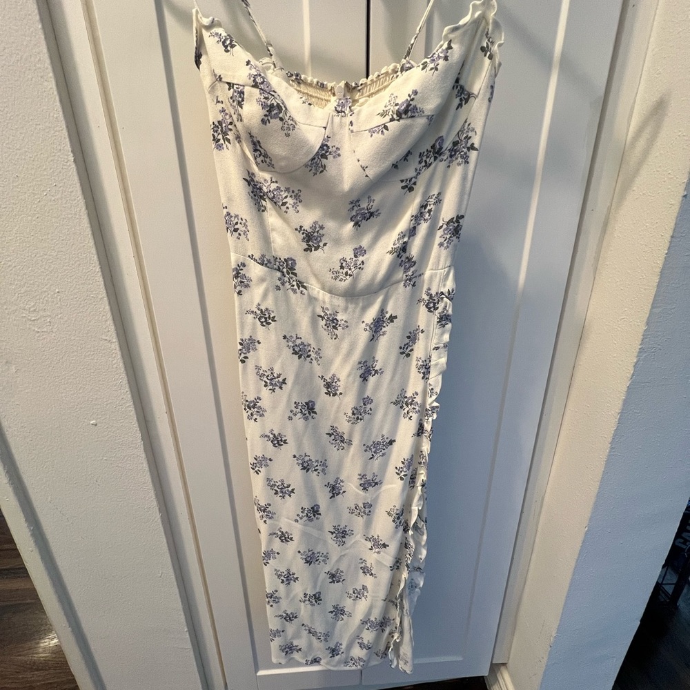 Reformation white floral dress
